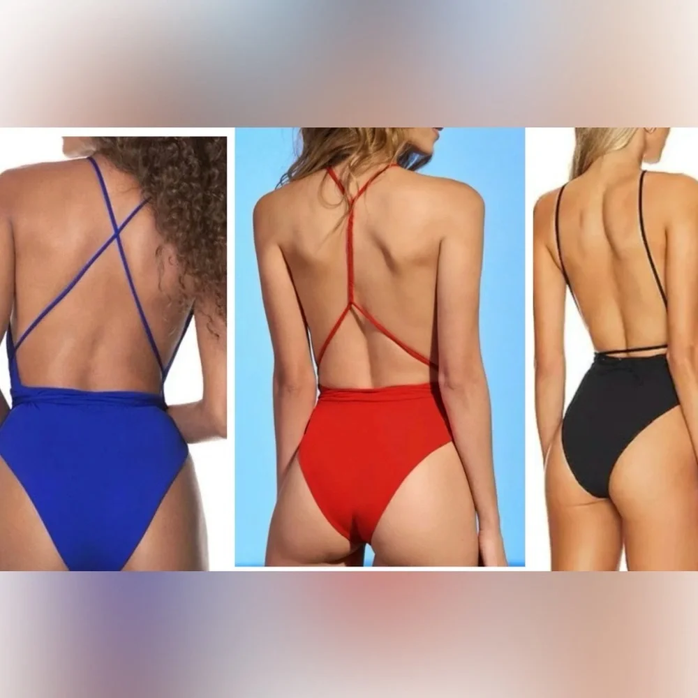 Maaji Safari One Piece Reversible Plunge Swimsuit Size L NWT
